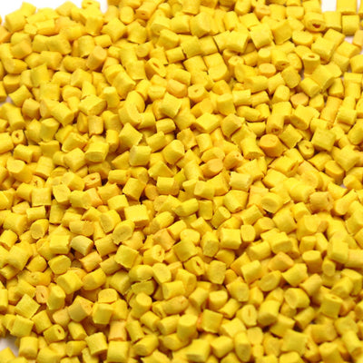 Yellow PBT plastic particles fire retardant PBT30% reinforced plastic raw material