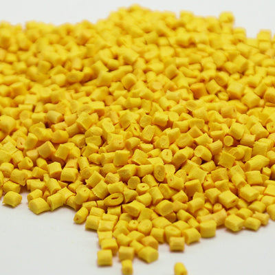 Yellow PBT plastic particles fire retardant PBT30% reinforced plastic raw material